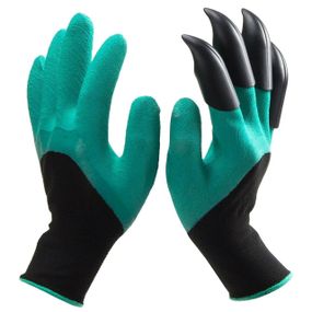 Садові рукавички з кігтями GARDEN GLOVES / Рукавиці для садівництва та городу / Водонепроникні гумові рукавички для саду