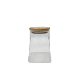 Ємність скляна з дерев'яною кришкою (трапеція) VT-7908 Vittora 800 мл
