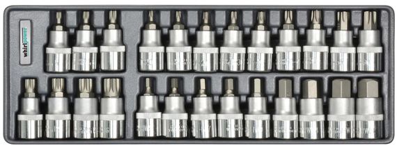 Набор бит под посадку 1/2" на ложементе Whirlpower 223299 (25 шт)