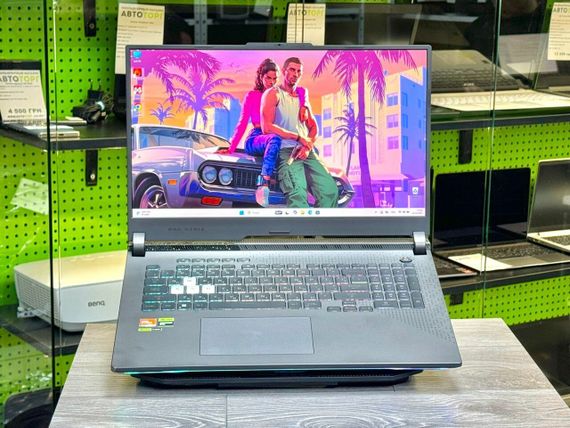Ігровий ноутбук Asus ROG Strix G17 G713RC / 17.3" (1920x1080) IPS / AMD Ryzen 7 6800HS (8 (16) ядер по 3.2 - 4.7 GHz) / 32 GB DDR5 / 512 GB SSD M.2 / nVidia GeForce RTX 3050, 4 GB GDDR6, 128-bit / WebCam / Win 11 б/в | Зображення 1