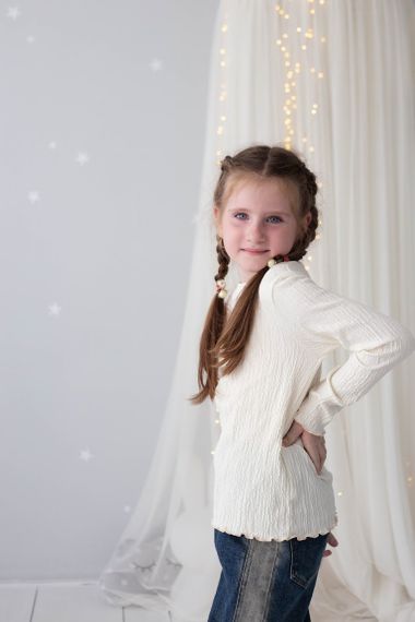 Джемпер для дівчинки Носи своє 128 Білий (p-15094-172390) | Зображення 7