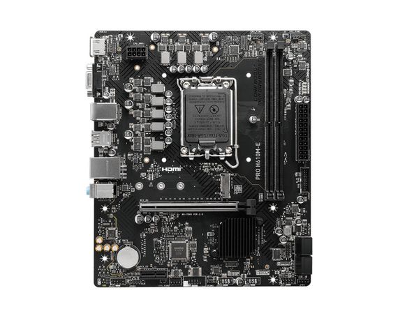 Материнcкая плата MSI PRO H610M-E s1700 H610 2xDDR5 M.2 HDMI D-Sub mATX 911-7D48-070