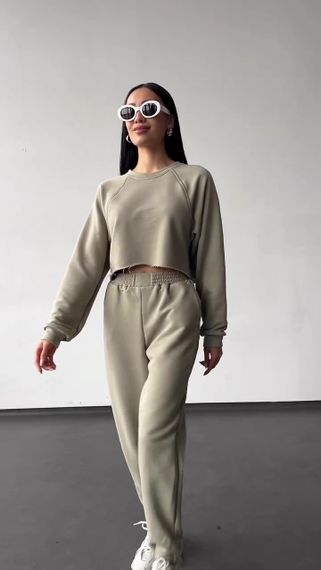 Костюм свободного кроя оливковый XL | Зображення 1