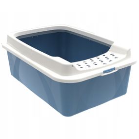 Туалет-лоток для кішок Rotho Bonnie 40047, відкритий, з бортиками, блакитний