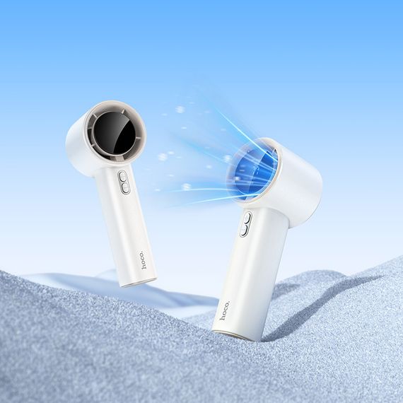Вентилятор HOCO HX64 3600 mAh Hurricane high speed handheld fan White | Зображення 8