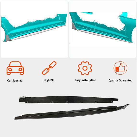 Бокові пороги 2021-2025 V1 (для Sportback, Карбон) для Ауди A5 рр | Зображення 1