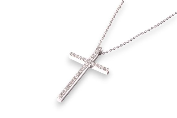 Золотой крестик на якорной цепочке P-0306 550 | Зображення 4