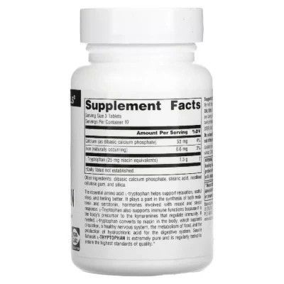 Аминокислота Source Naturals L-Триптофан, 500 мг, 30 таблеток (SN1978) - Топ Продаж! | Зображення 1