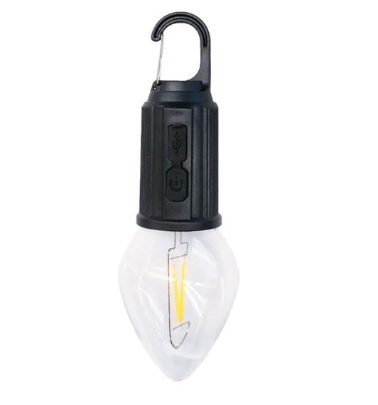 Лампочка з акумулятором + карабін, від USB, BL HK-169B / Підвісна LED лампочка / Ліхтар для кемпінгу | Зображення 1