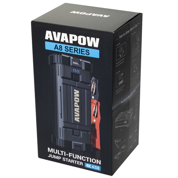 Пусковое устройство Jump Starter для авто AVAPOW A58 (4000A) 71,04 Wh/19200mAh | Зображення 7