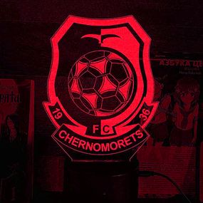 Акриловый светильник-ночник Черноморец ФК красный tty-n002265