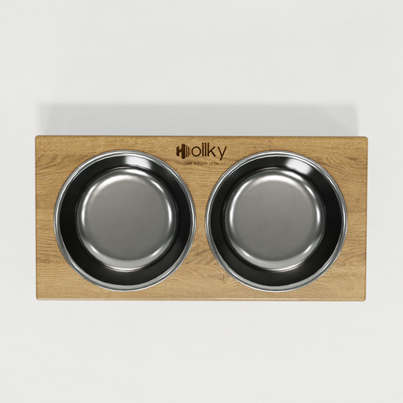 Миски на подставке для маленьких собак и котов Hollky Base XS (2 × 0,25 л) BXS-28145-WHNT | Зображення 9