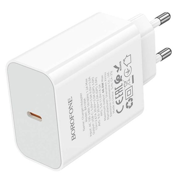 СЗУ Borofone BA109A Star PD40W (1USB-C) White | Зображення 2