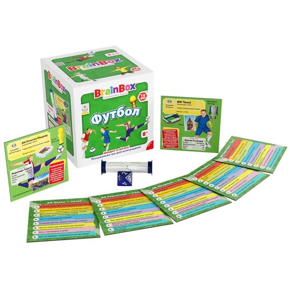Карточная игра Brainbox "Футбол" Yago BZZBRFB02UA 55 карточек 1 игральный кубик | Зображення 5