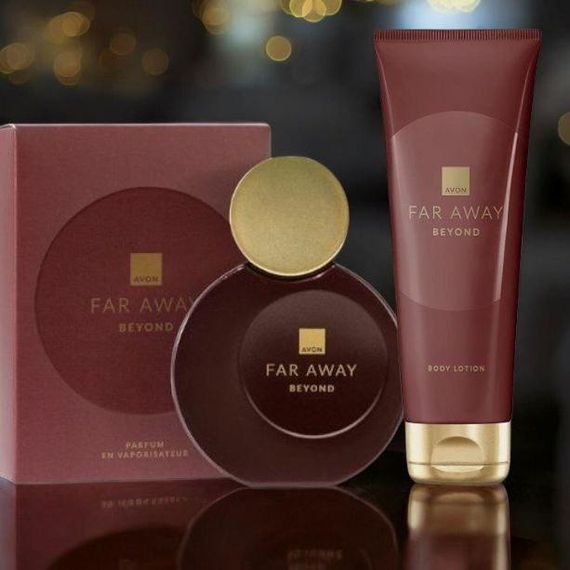 Парфюмерно-косметический набор 2-в-1 Avon Far Away Beyond для Нее: Духи 50 мл + Лосьон для тела 125 мл