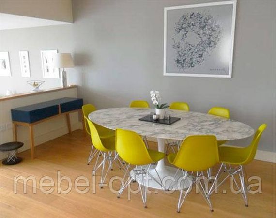 Стілець Eames DSR Chair червоний пластик, хромовані ноги, дизайн Charles & Ray Eames | Зображення 5