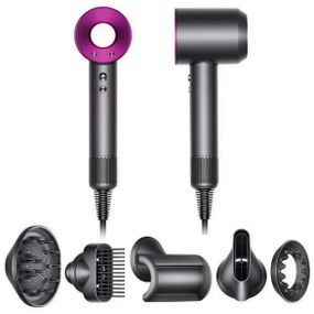 Фен с ионизацией Super Hair Dryer 5в1 мини электрофен бесшумный с 5 насадками для укладки волос 1600 Вт