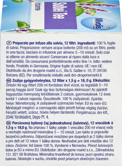 Шавлієвий чай Mivolis Salbei Kräutertee, 12 пакетиків | Зображення 3