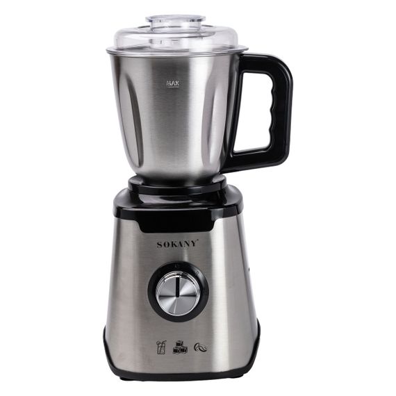 Блендер з чашею 1.5 літра для коктейлів та смузі портативний 2 режими швидкості з кавомолкою 1000 Вт Sokany SK-187 | Зображення 2