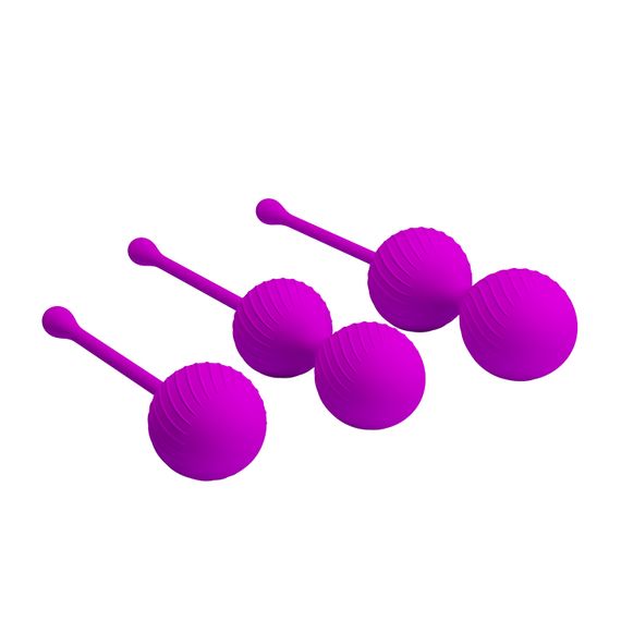 Вагінальні кульки - Pretty Love Kegel Balls Set Pink, 3 шт. | Зображення 4