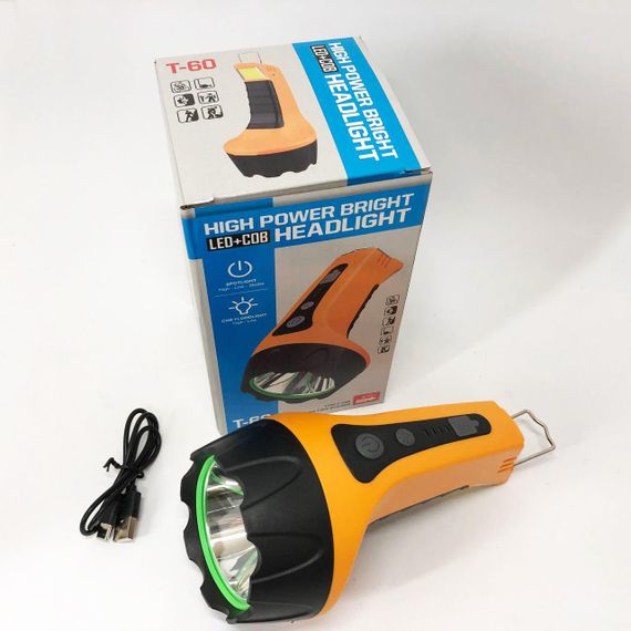 Ліхтар T60 3W COB з Li-Ion акумулятором, індикацією заряду, гаком та ЗУ Type-C (46869-T60_152) | Зображення 9