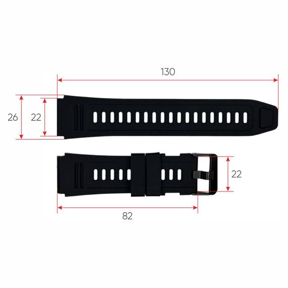 Ремінець для смарт годинника K59 Black | Зображення 2