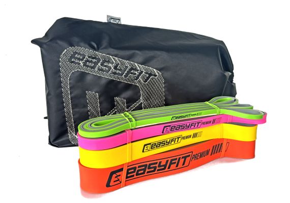 Набір двошарових гумок для підтягування EasyFit Premium 2-45 кг (4 шт) (EF-2454s)