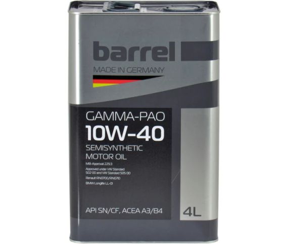 Олива моторна Barrel 10W40 Diesel-PAO, 4л, 121023120
