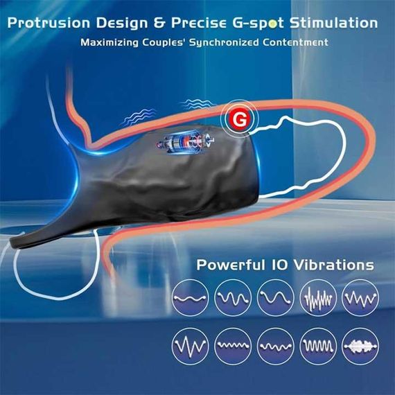 Насадка с вибрацией на пенис и мошонку Ultimate Couples Cage USB | Зображення 2