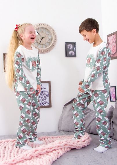 Піжама дитяча "Family look" Носи своє 128 Зелений (p-7569-97076) | Зображення 3
