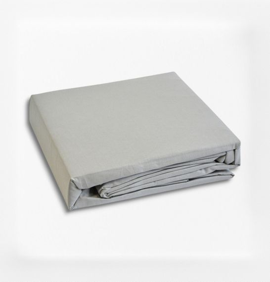 Простирадло 180х200см на гумці з наволочкою (ранфорс) First Choice, Світло-сіре | Зображення 2