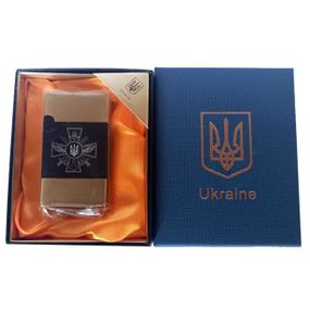 Запальничка газова Україна (Подарунка, турбо полум'я) HL-393-1. BE-536 Колір: золото
