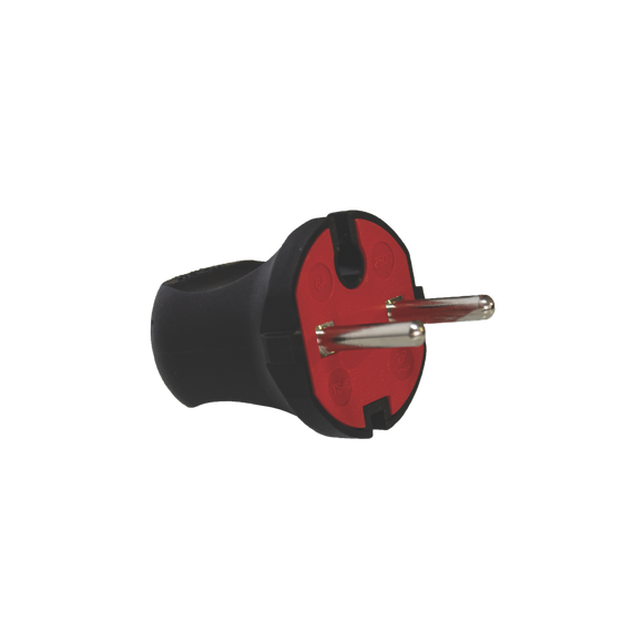 Вилка без заземлення , 10А, чорна, AY-KA, (арт. 62-13-31)