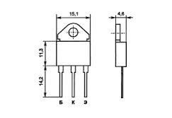 КТ8106А транзистор PNP (30А 90В) 125W (ТО-218) | Зображення 1