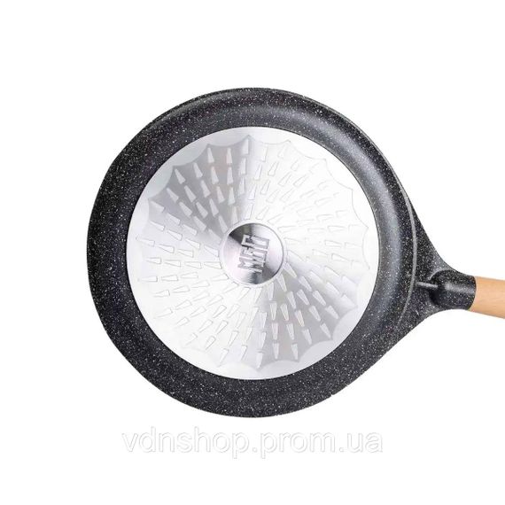 Алюминиевая блинная сковорода с мраморным антипригарным покрытием Ø 28 см, толстое дно MGC Black HP-4-430B | Зображення 4