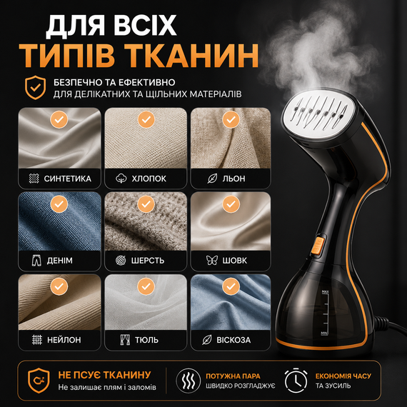 Потужний компактний ручний відпарювач для одягу 2000Вт — 3 Режима | Зображення 7