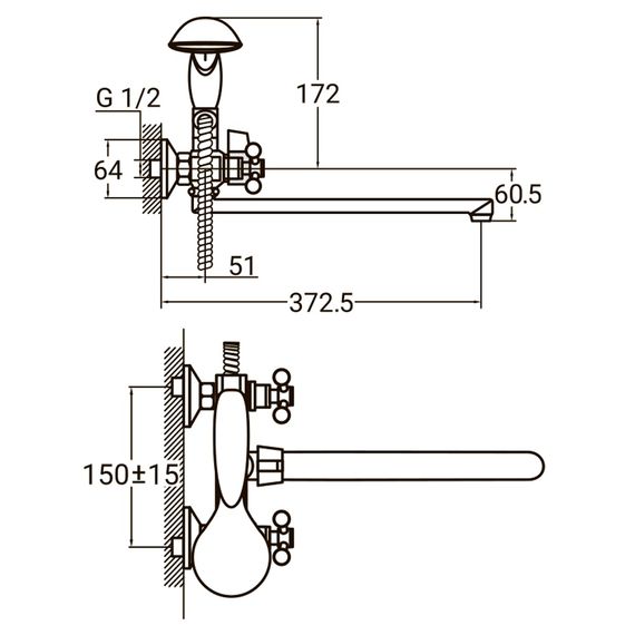 Змішувач для ванни AQUATICA 9777200 | Зображення 1