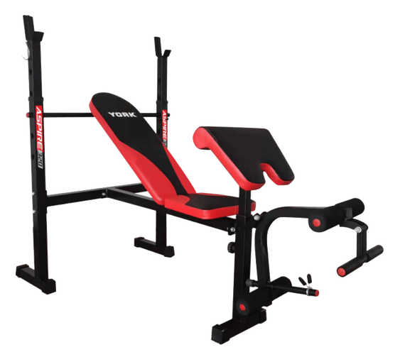 Лавка для жиму York Fitness ASPIRE 320 з стійкою для штанги та партою Скотта