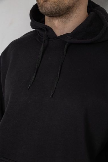 Спорт костюм чоловічий на флісі, колір чорний, 244R9146 | Зображення 4