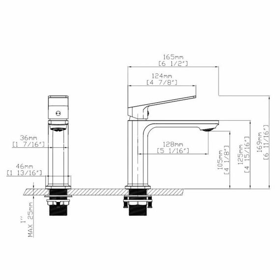 Смеситель для раковины низкий Qtap Capricorn, Chrome (k26) QTCAP1060102C48219 | Зображення 1