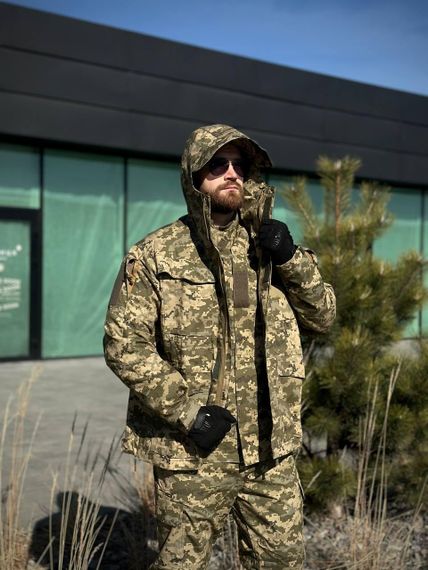 Комплект 3 в 1 Тактичний статутний костюм+ Убакс CoolPass ЗСУ Піксель мм14 Military + Полегшена парка Піксель | Зображення 1