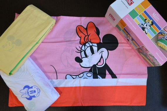 Постільна білизна TAC Disney 160×220 см Minnie Mouse Rainbow | Зображення 3