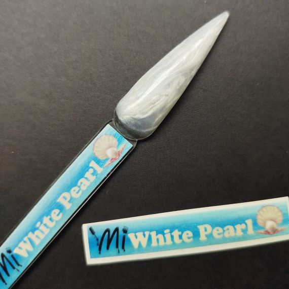 Наклейка на типсу (палитру) для геля Mi White Pearl (9 x 55 мм)
