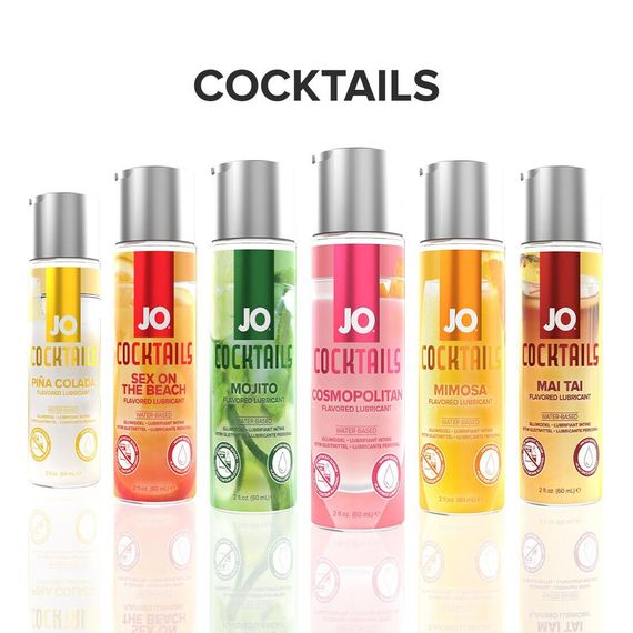 Лубрикант на водній основі JO Cocktails — Cosmopolitan без цукру, рослинний гліцерин (60 мл) Sex Aura | Зображення 5