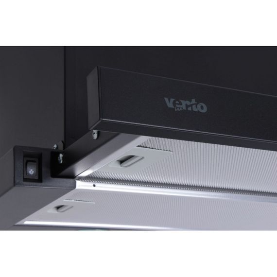 Вытяжка для кухни черная телескопическая VENTOLUX GARDA 60 BK (1100) SMD LED | Зображення 1