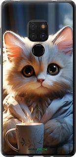 Чохол на Huawei Mate 20 Білий кіт "5646t-1578-2448"