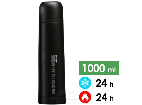 Термос сталевий питний Термос Vango Magma Flask 1000ml Black Термос для гарчячих та холнодних напоїв | Зображення 1