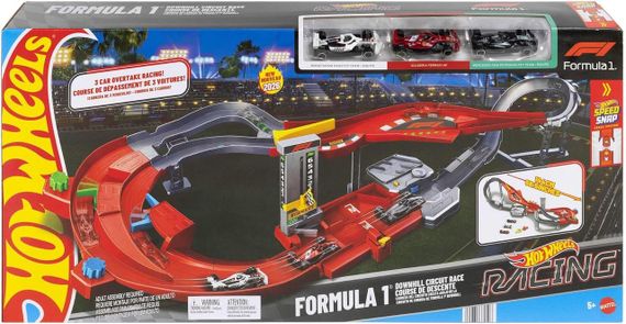Трек Hot Wheels Формула 1 Швидкісний спуск з 3 машинками Racing Formula 1 Downhill Circuit Track | Зображення 1