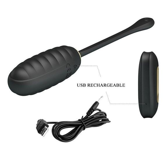 Віброяйце з рельєфним дизайном PrettyLove "ROYAL PLEASURE" з пультом ДУ "BI-014711W Sex Aura | Зображення 9