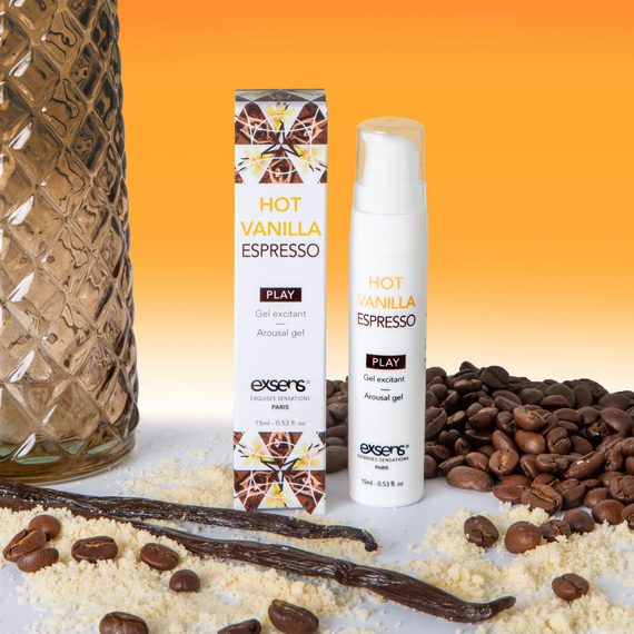 Стимулювальний гель EXSENS Kissable Hot Vanilla Espresso 15мл можна для поцілунків, охолоджувальний | Зображення 3